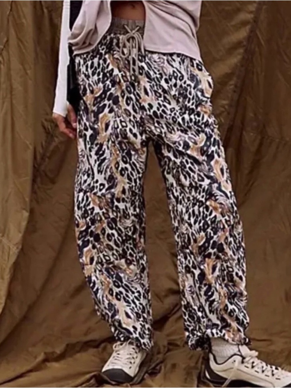 FP Movement Game Day pants Leopard Print Jogger Pants - size small